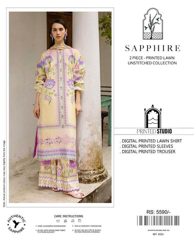 SAPPHIRE Premium LAWN - ᖴᗩᗷᖇᎥᑕᗝᖇᗩ