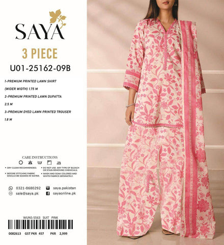 SAYA Lawn | 3 Pcs - ᖴᗩᗷᖇᎥᑕᗝᖇᗩ