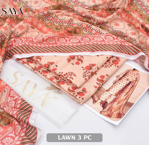 SAYA Lawn 3Pcs suit - ᖴᗩᗷᖇᎥᑕᗝᖇᗩ